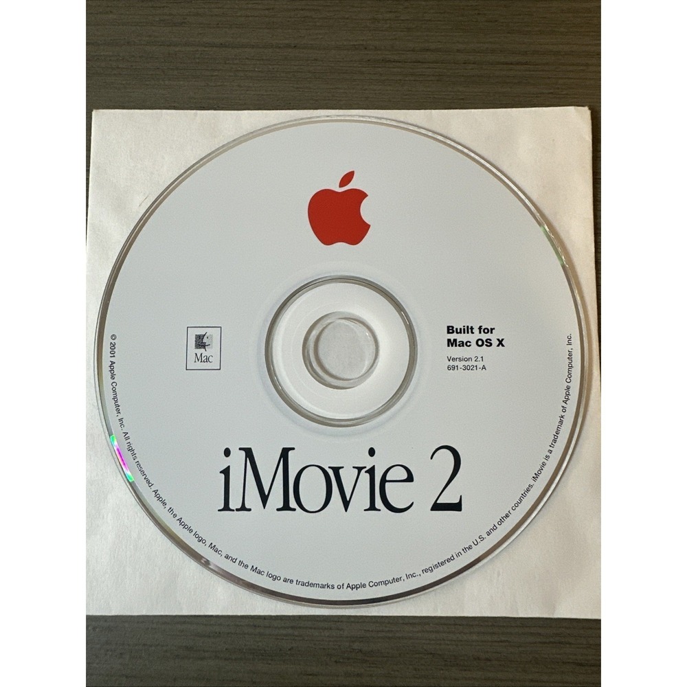 iMovie 2 For Mac OS X Version 2.1 - 2001 Apple 691-3021-A